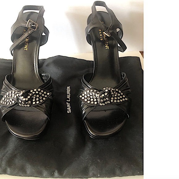 SAINT LAURENT "BIANCA" PLATFORM High STILETTO Sandal - Picture 6 of 16